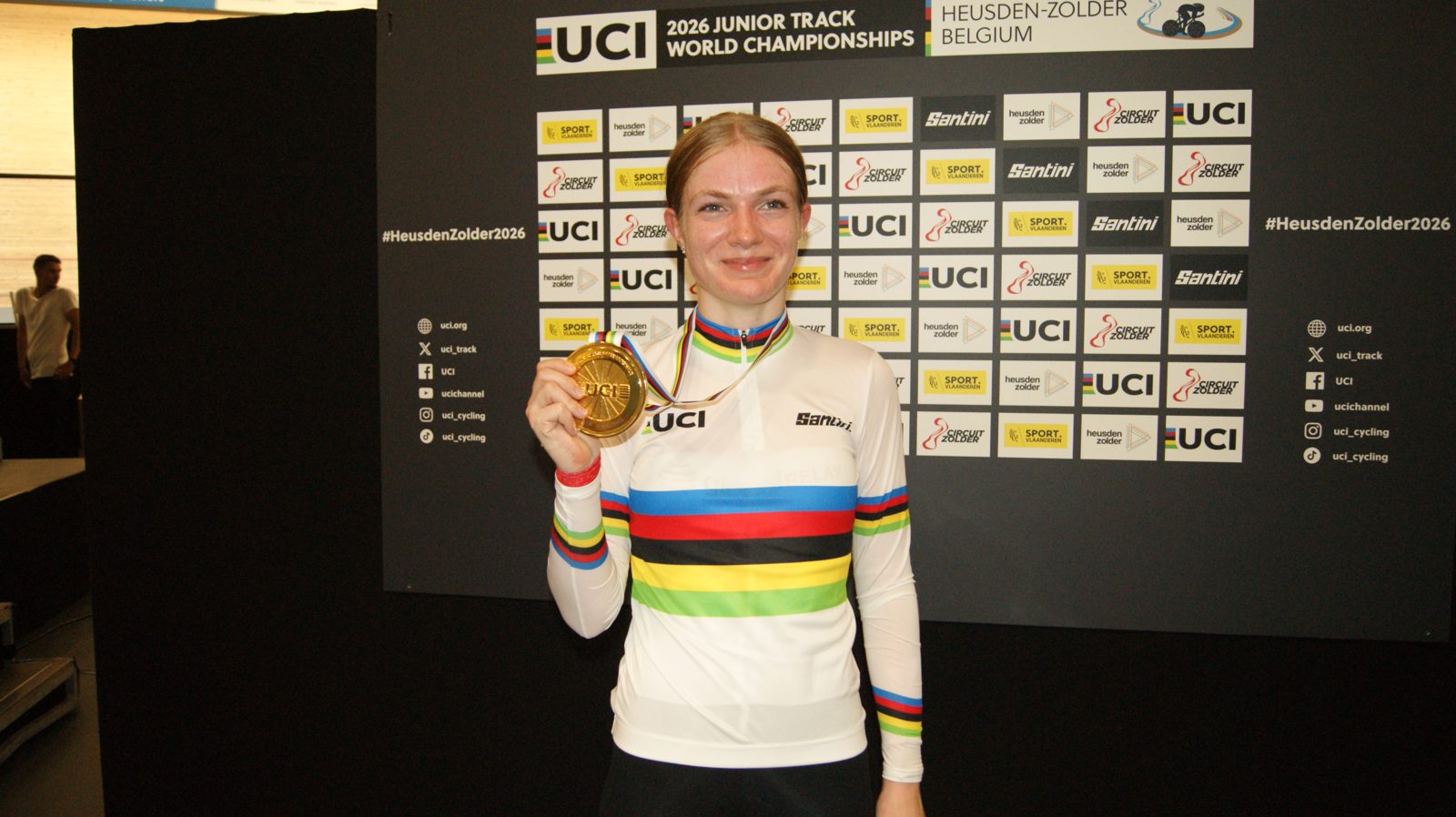 Eve Buczkowski with her World Championship gold medal